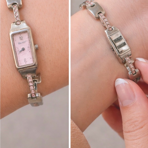 DKNY Ladies VintageQuartz Watch Diamante Strap